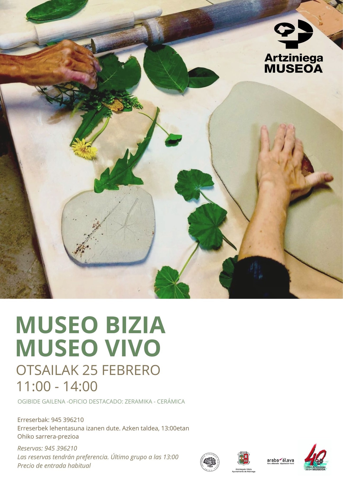ARTZINIEGA MUSEOA: El domingo 25 de 11:00 a 14:00 pondremos el MUSEO VIVO de nuevo.