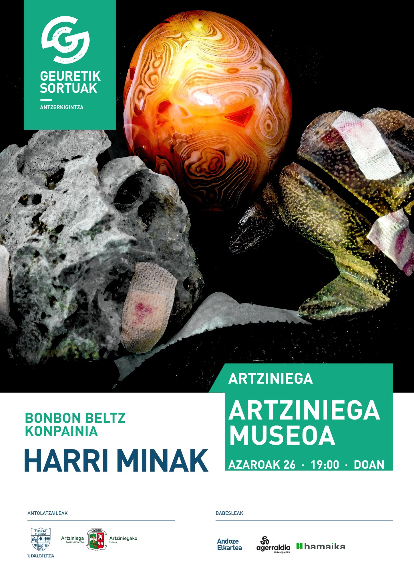 El próximo sábado 26 de noviembre, a las 19:00 horas, recibiremos en Artziniega la última entrega del proyecto Geuretik Sortuak.