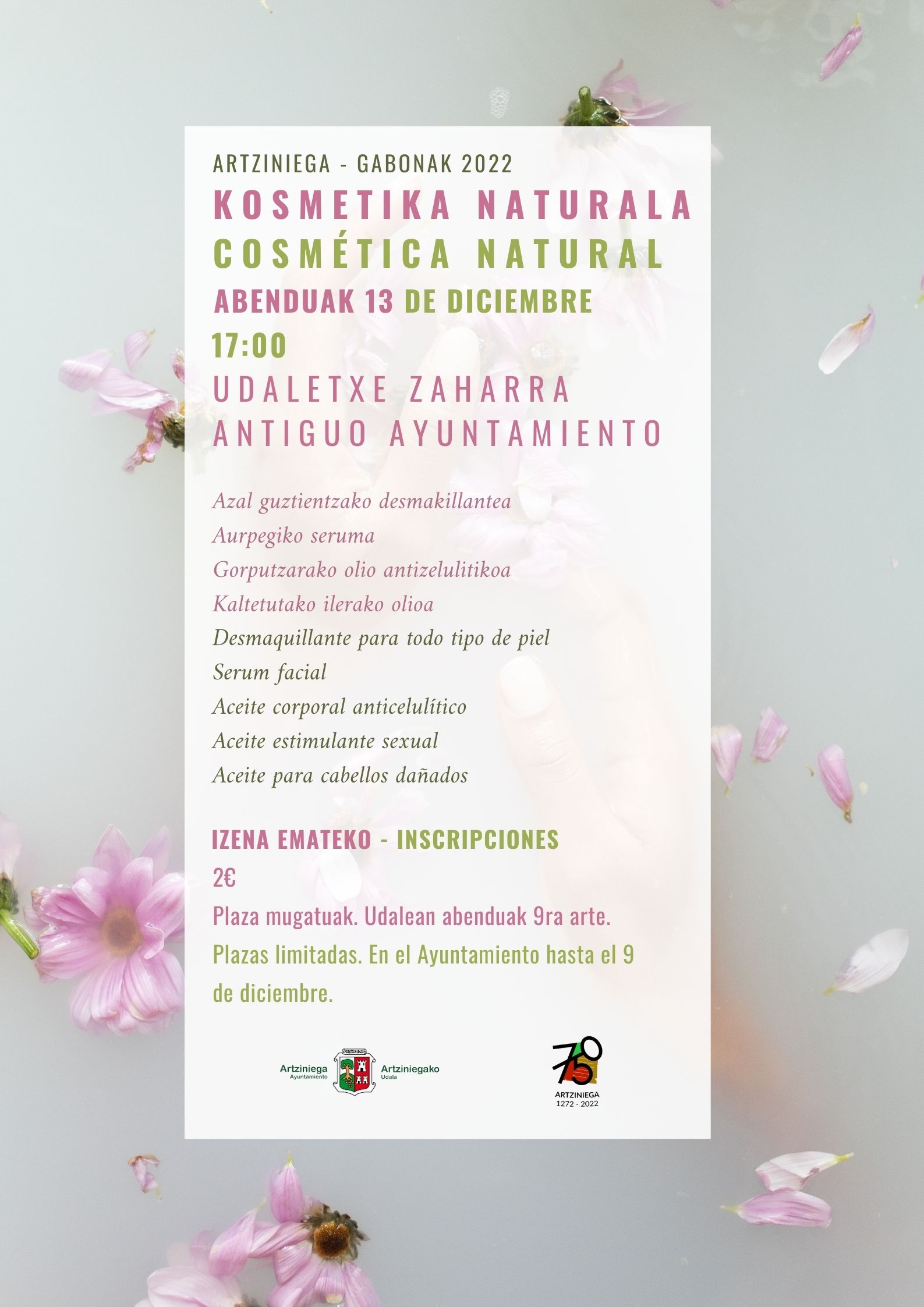  Cartel cosmética natural